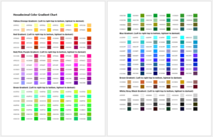 Printable General Color Charts Word Pdf