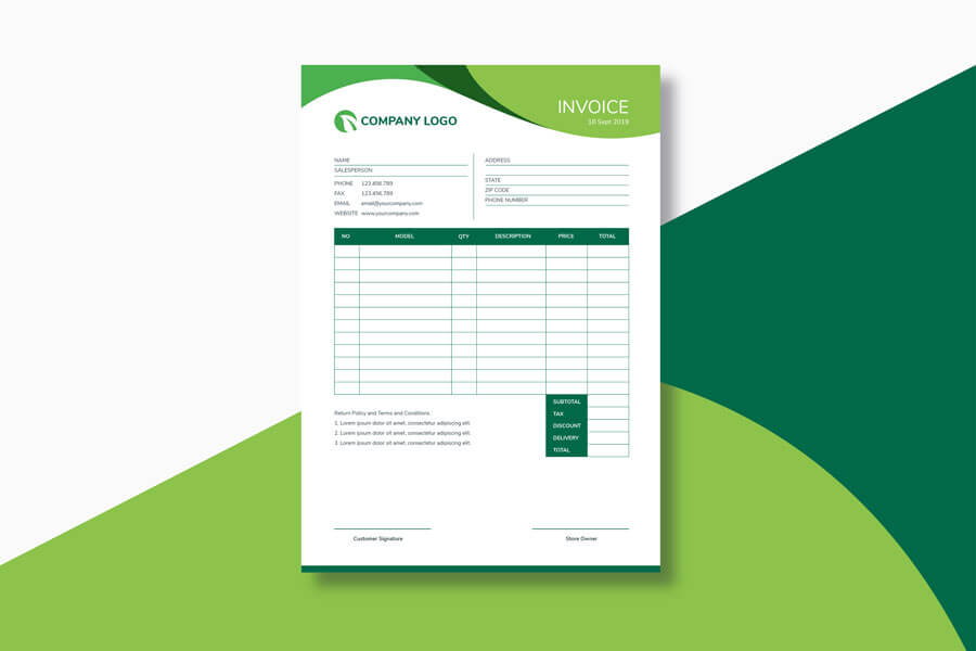 blank word invoice template