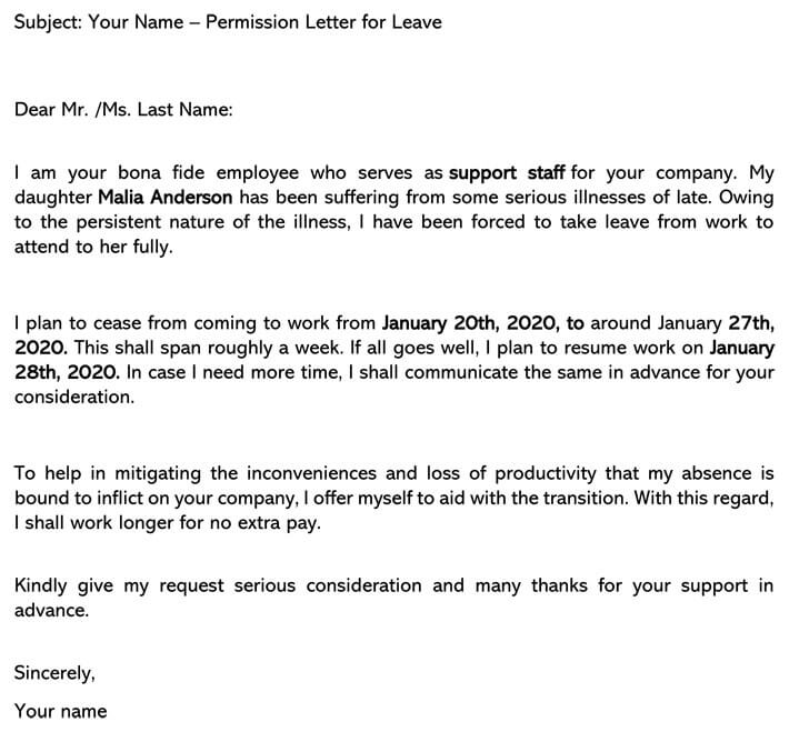 Leave Of Absence Letter From Employer To Employee Collection Letter