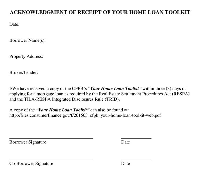 Editable Loan Receipt Template 12 for PDF