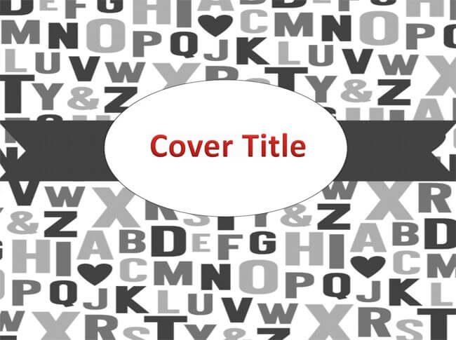 Great Alphabetical Binder Cover Template as PowerPoint Format