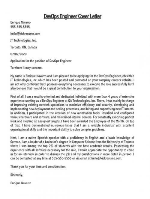 cover letter examples engineering