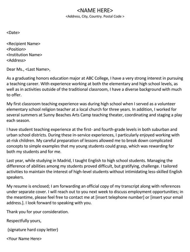 Letter Of Introduction Teacher Template For Your Need vrogue co