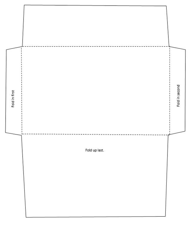 Free Customizable General Folding Envelope Template 10 for Word Document