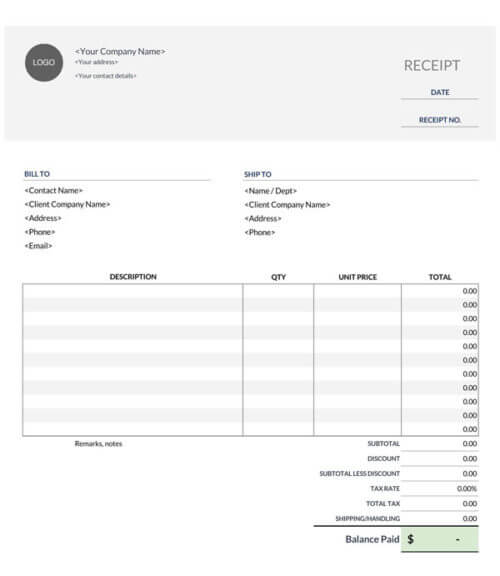21 free cash receipt templates word excel and pdf