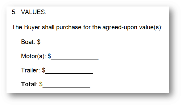How to Fill Boat Bill of Sale Step 5