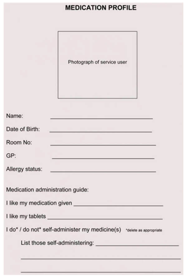 Free Sheet for Medical Profile for Pdf File