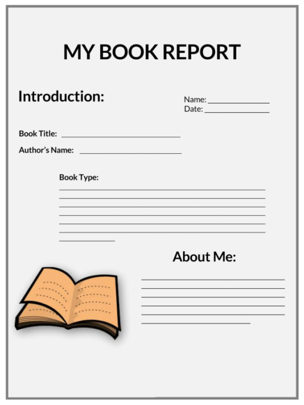 30 Free Book Report Templates | How to Outline (Format)