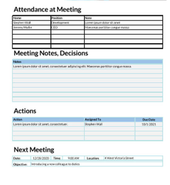 46 Free Meeting Minutes Templates (Word | PDF)