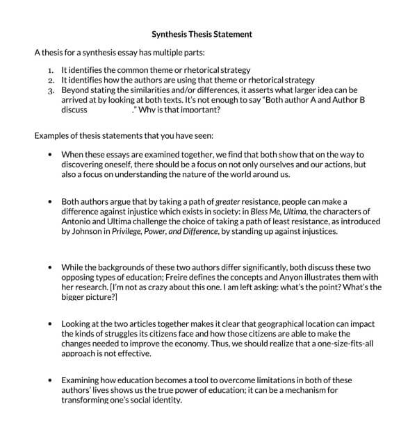 thesis statement examples 4th grade