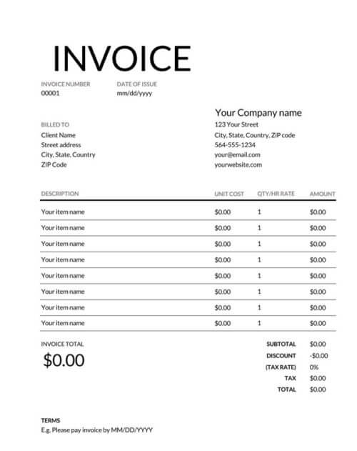 45 Free Consultant Invoice Templates (Word - Excel)