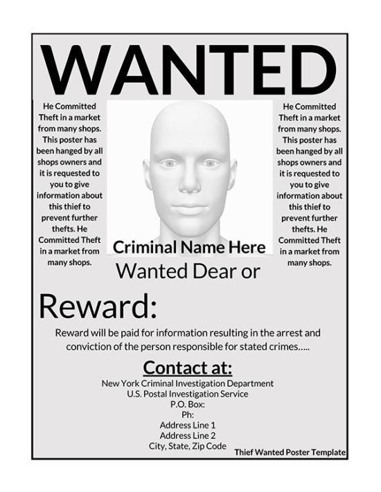 18 Free Wanted Poster Templates (Word, PDF)