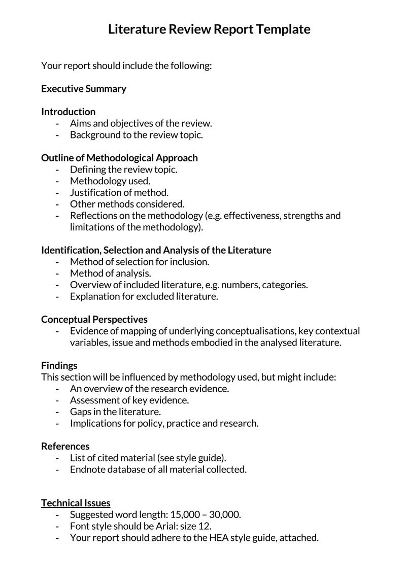 academic literature review sample pdf