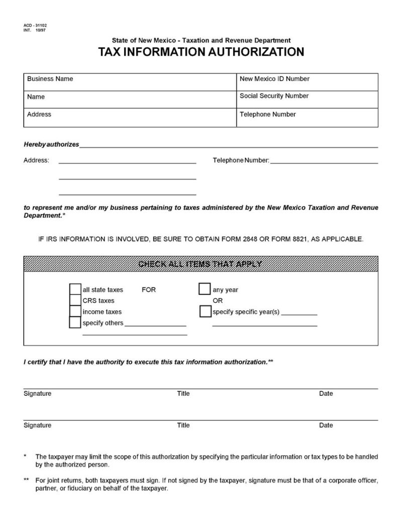 Free New Mexico Power Of Attorney Forms Pdf Word 9242