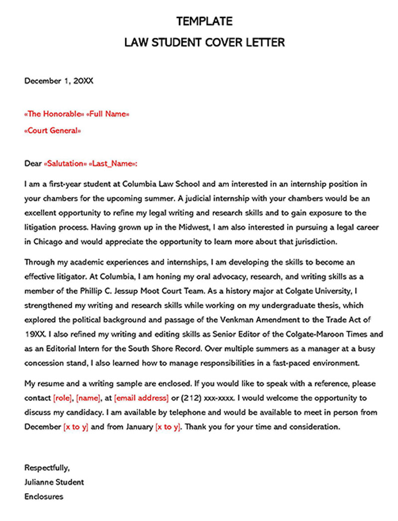 cover letter law school example