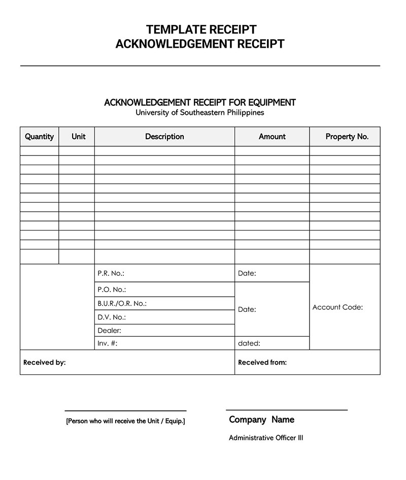 Acknowledgement Receipt Template 11 Free Word Excel Amp Pdf Formats Riset