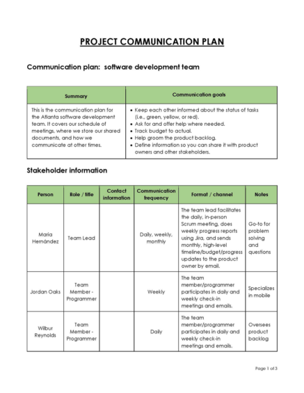20 FREE Communication Plan Templates (Word, Excel)