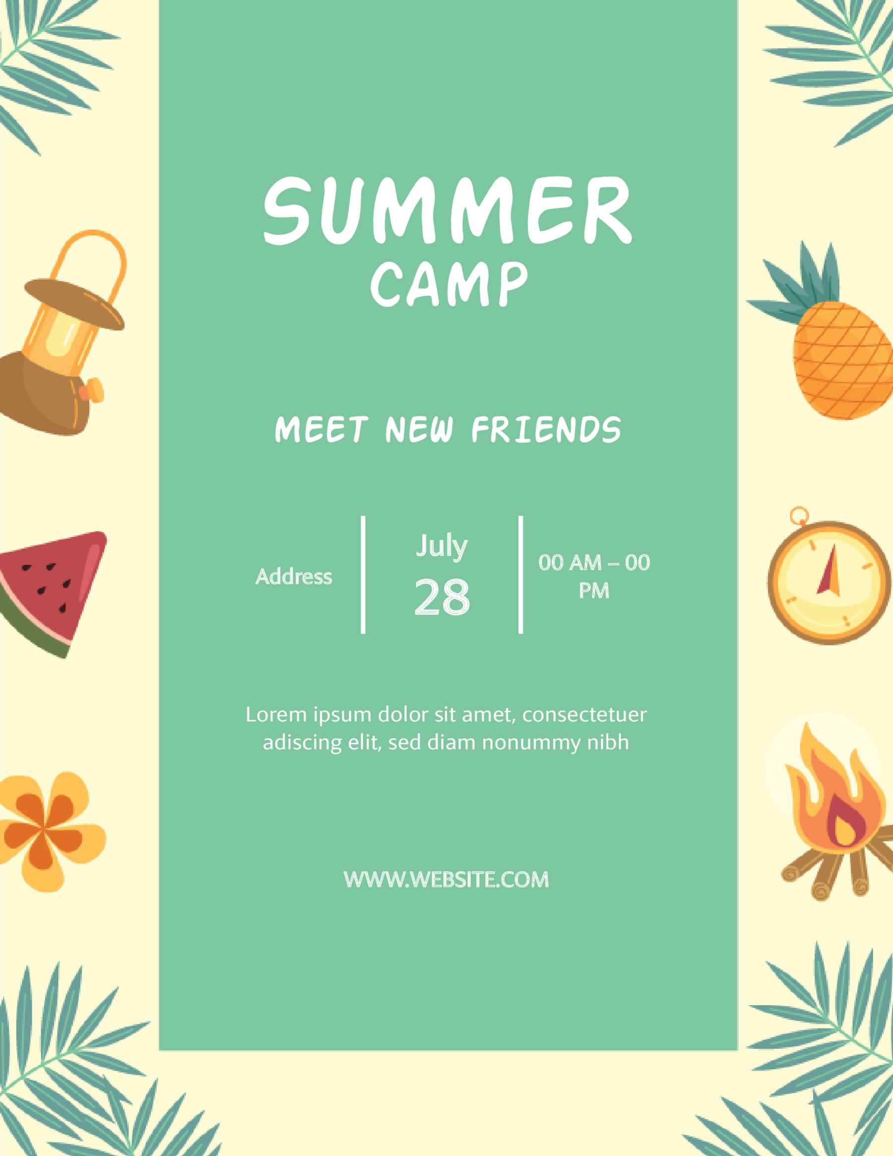 Printable Summer Camp Flyer Sample