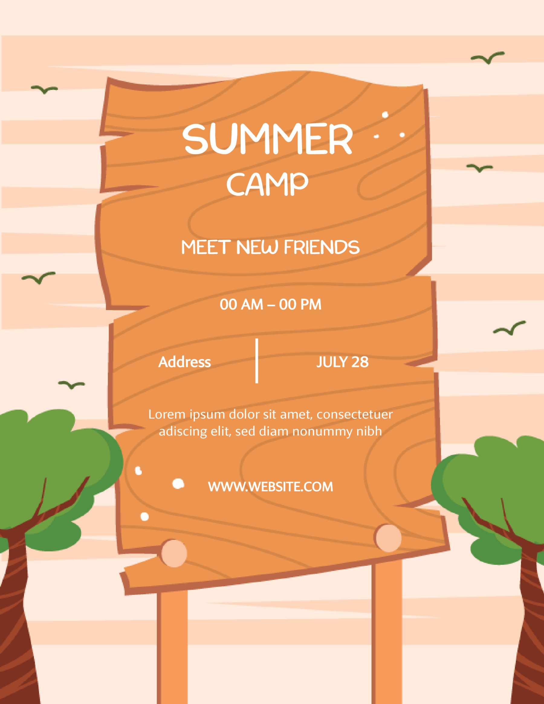 Creative Summer Camp Flyer Template