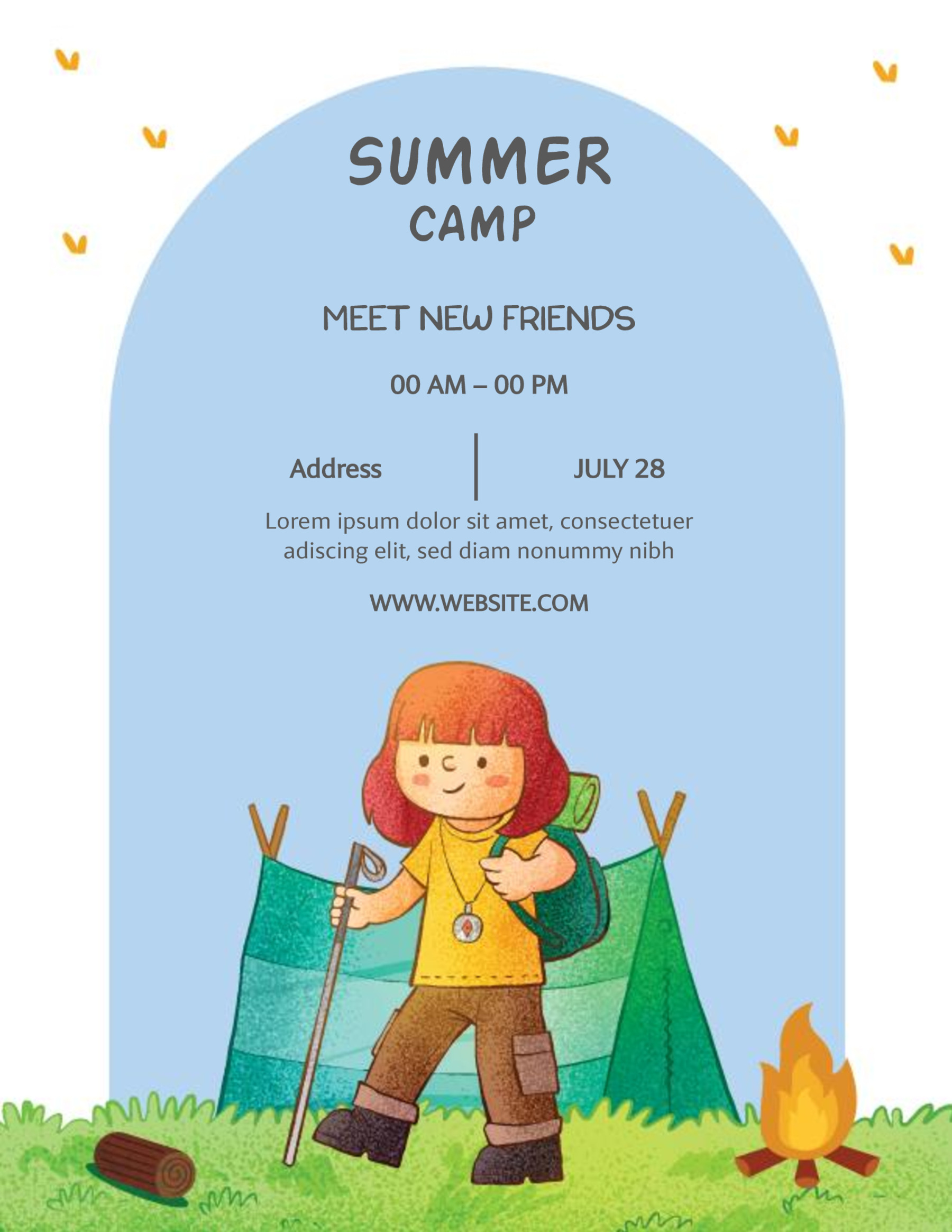 Customizable Summer Camp Flyer Sample