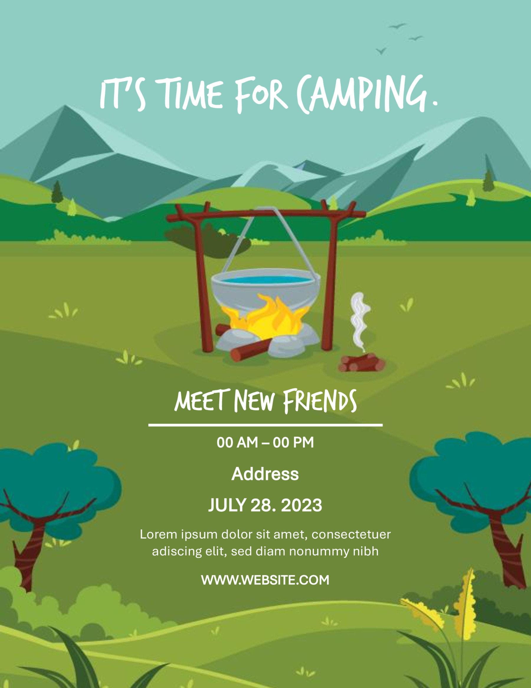 Editable Summer Camp Flyer Layout