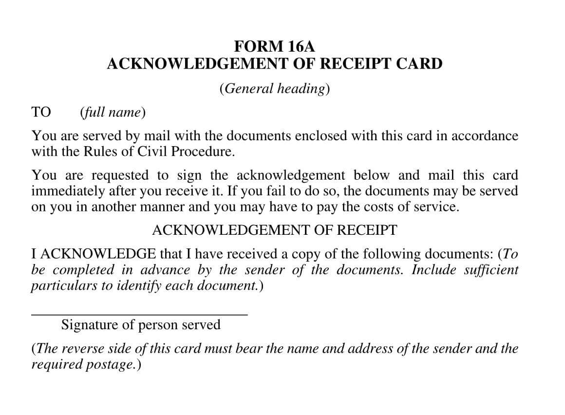 Acknowledgement Receipt Samples FREE 18 Acknowledgement Receipt Samples In MS Word PDF