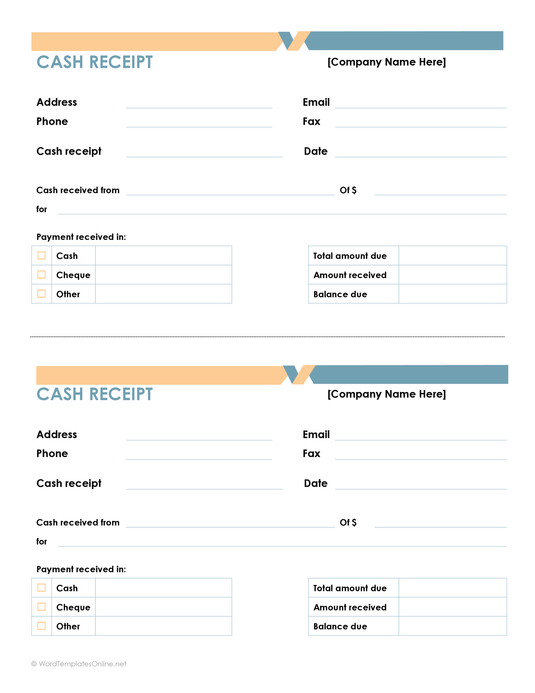 21 free cash receipt templates word excel and pdf