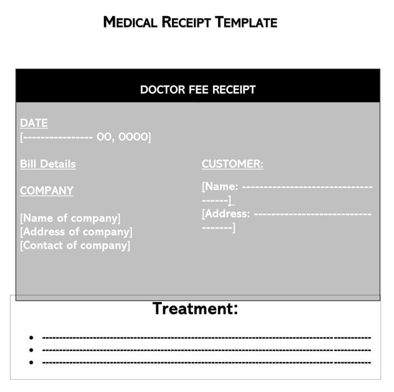 28 Free Medical Receipt (Bill) Templates Word, PDF