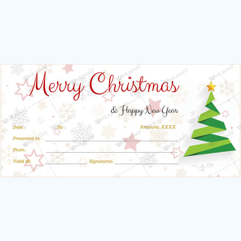 microsoft word christmas gift certificate template free