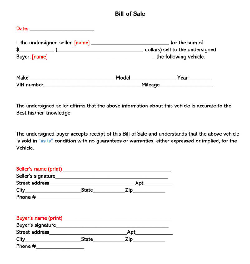 Motorcycle Bill Of Sale Free Forms And Templates Word Pdf Free Nude 
