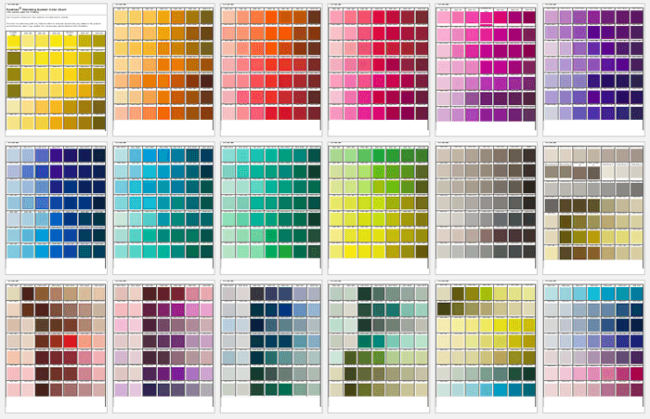 PMS Color Chart Print
