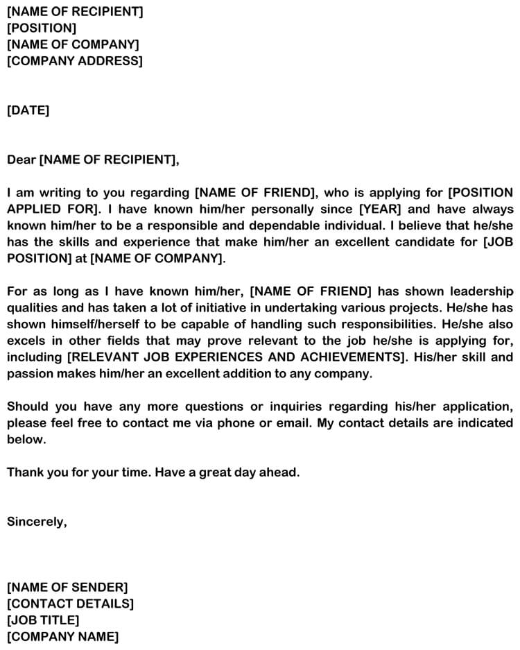 Personal Recommendation Letter (25+ Sample Letters and ...