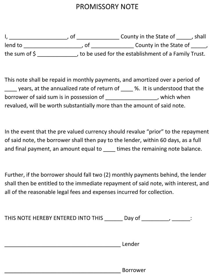 formulário de nota promissória imprimível gratuitamente