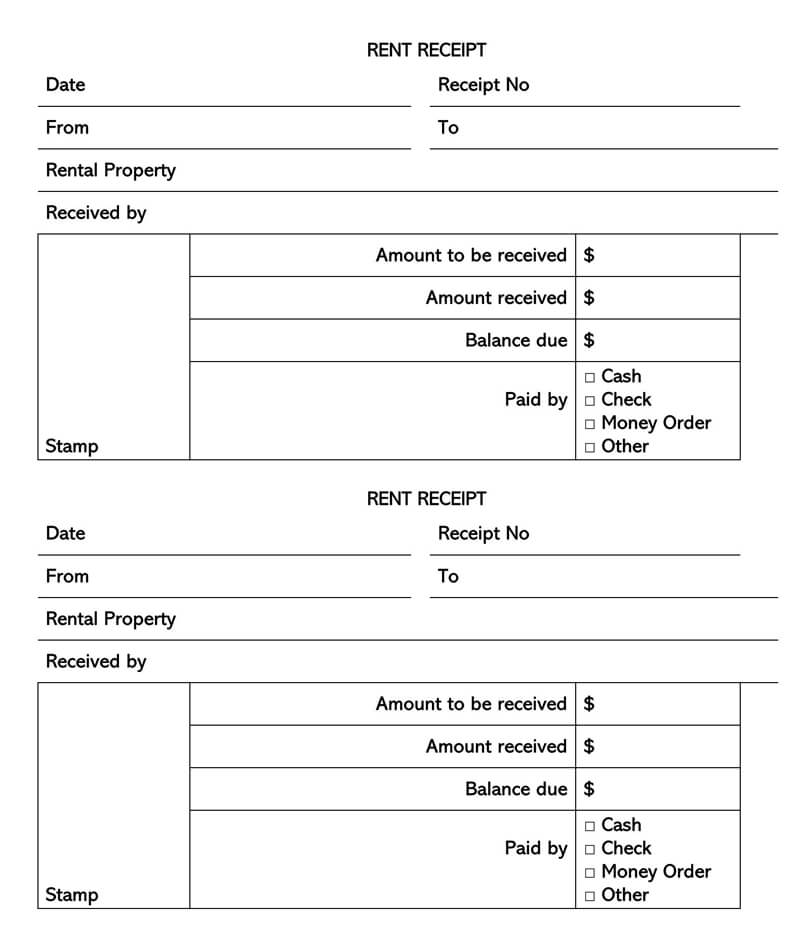 50+ Free Rent Receipt Templates [Printable] Excel Word PDF