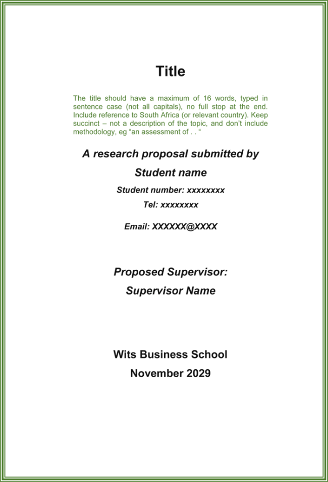 research proposal titles