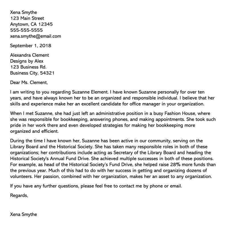 Personal Recommendation Letter for Friend (15+ Samples ...
