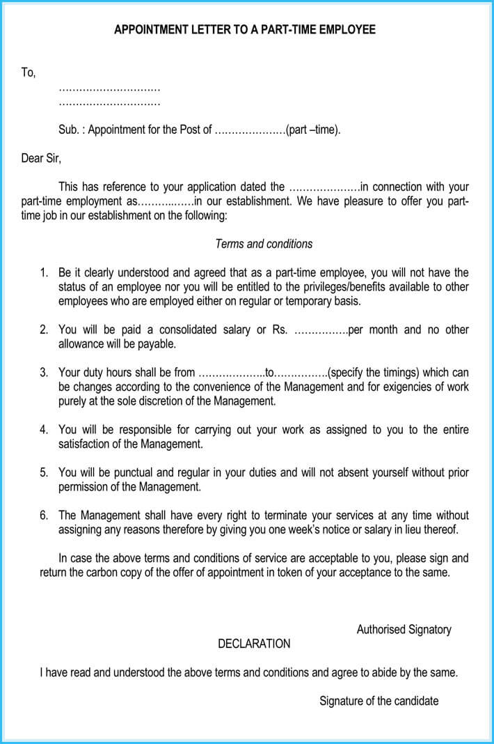 sample letter for temporary work assignment