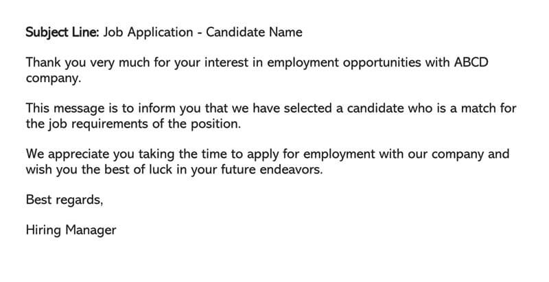 Candidate Rejection Email After an Interview (20 Templates)